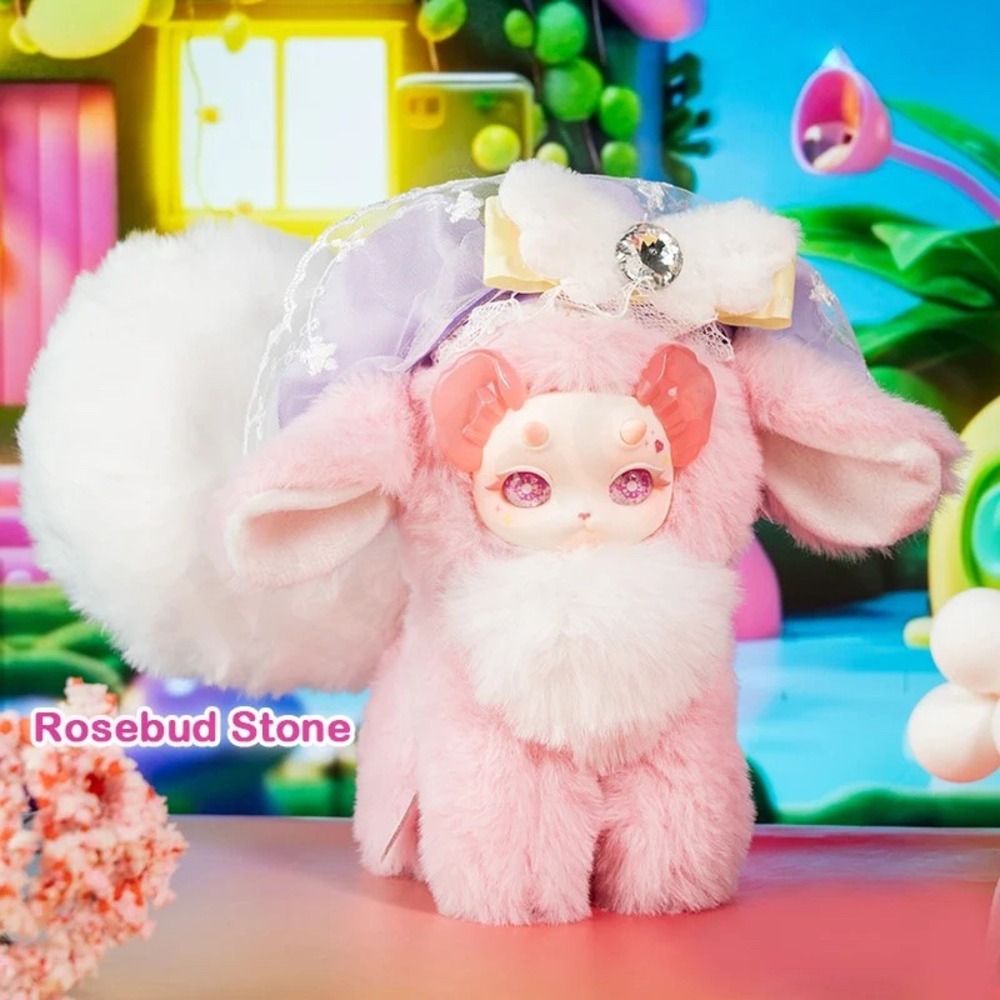 Tutulong Fantasy Crystal Rosebud Stone Plush Blind Box Cat Dragon Cat-loong Toy